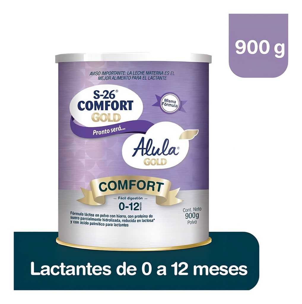Alula Gold Comfort 1&2 900 g Fórmula Láctea Fácil Digestión Lactantes 0 a 12 Meses (ex S-26) Sanulac - Lactalis