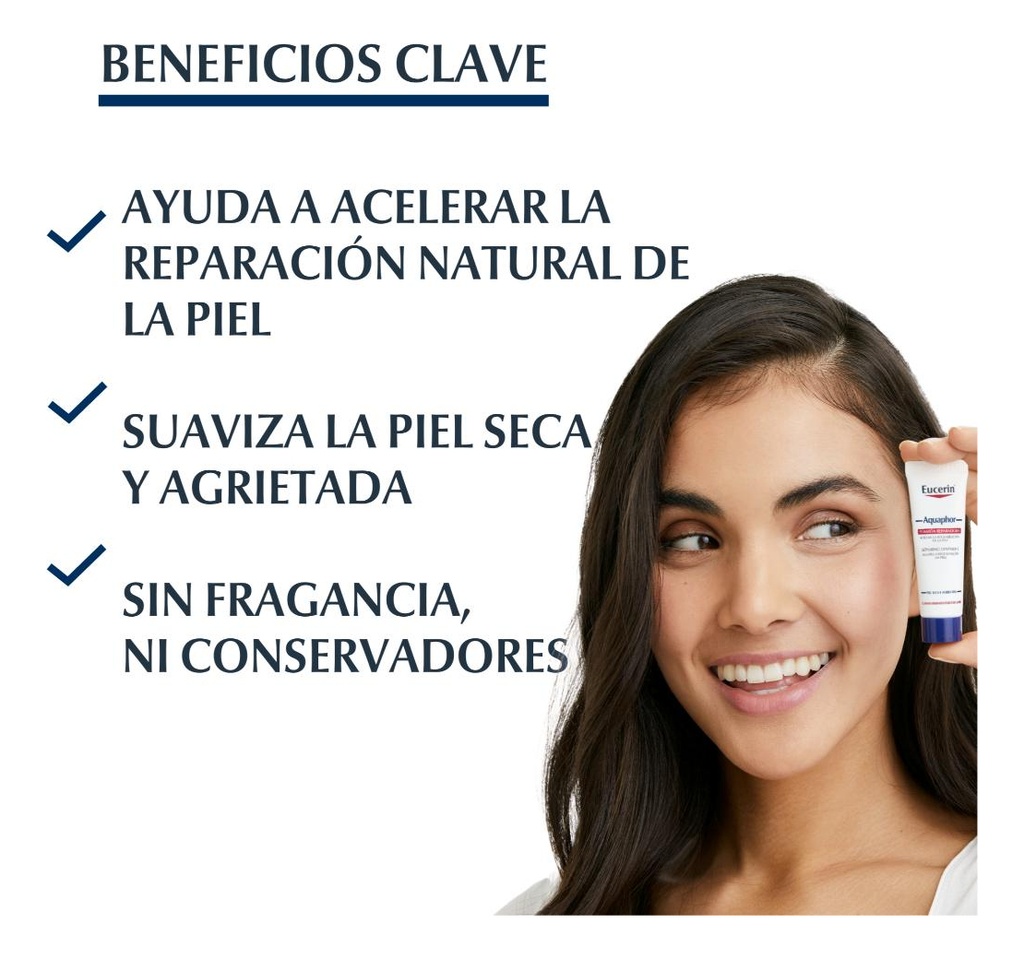 Aquaphor Pomada Reparadora Pomo Grande 220 mL Eucerin