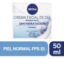 Nivea Refrescante Hidratación Intensa Crema Facial de Día FPS 15 50 mL