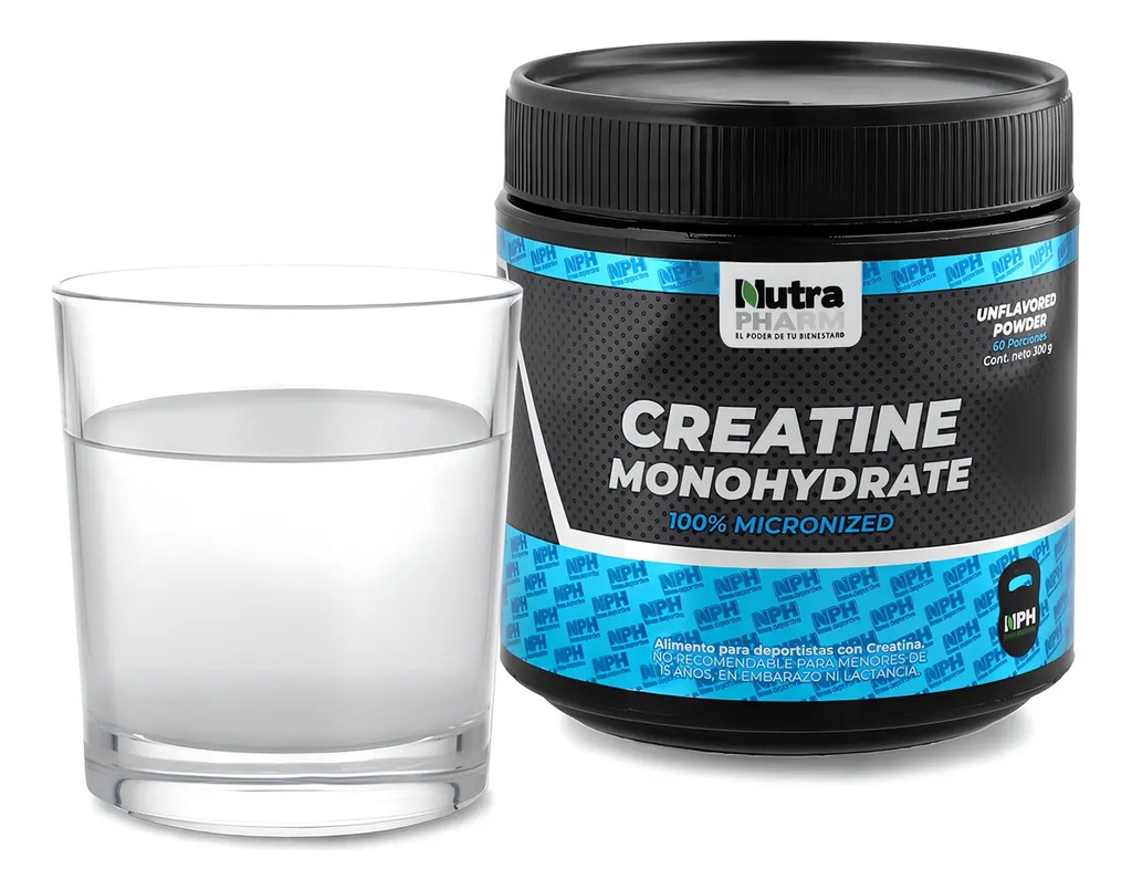 NutraPharm 300 g Creatina Sin Sabor Monohidratada Micronizada