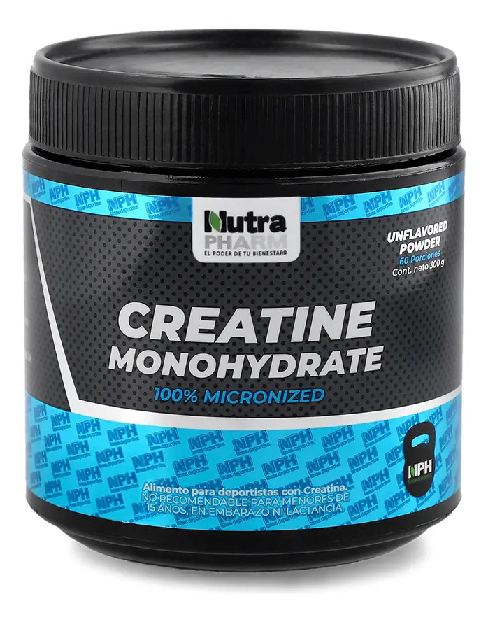 NutraPharm 300 g Creatina Sin Sabor Monohidratada Micronizada