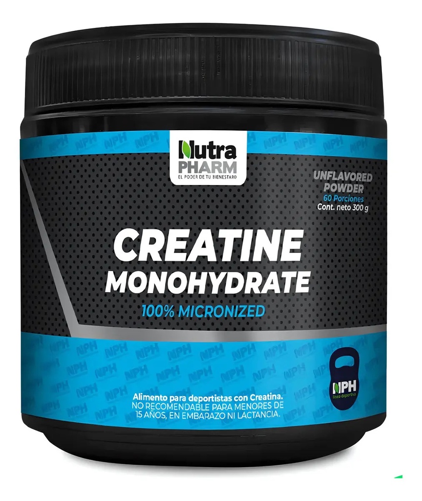 NutraPharm 300 g Creatina Sin Sabor Monohidratada Micronizada