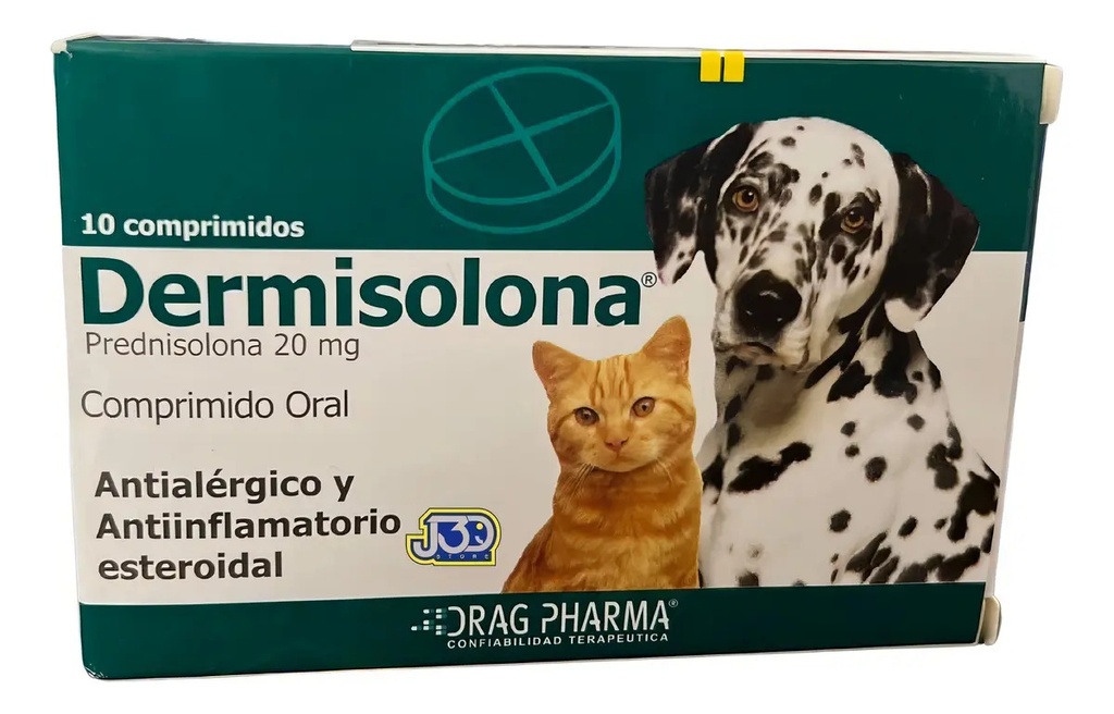 Dermisolona Gato/Perro 20 mg 10 Comprimidos Drag Pharma