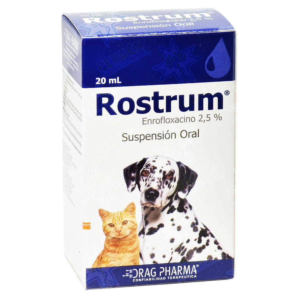 Rostrum 2,5 %  Gato/Perro Suspensión Oral 20 mL Drag Pharma
