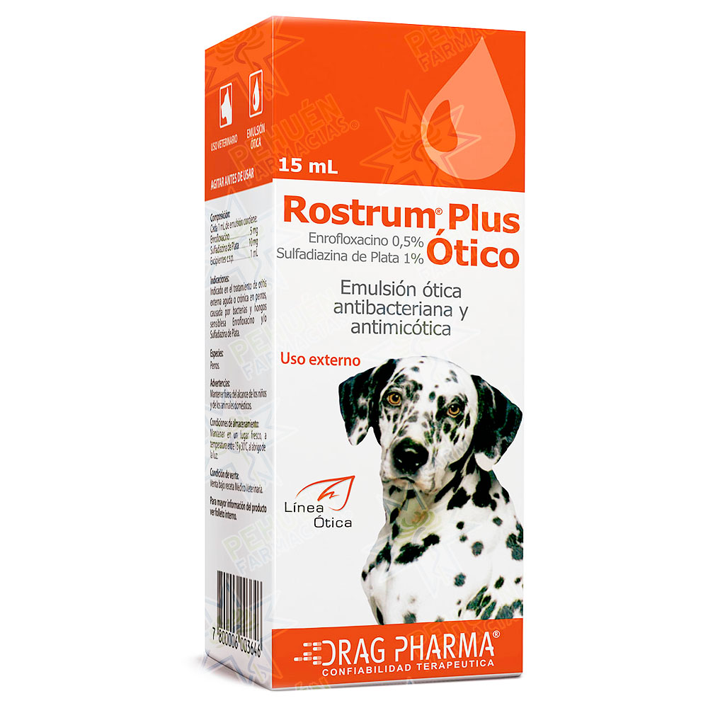Rostrum Plus Perros (1/0,5) % Emulsión Ótica 15 mL Drag Pharma