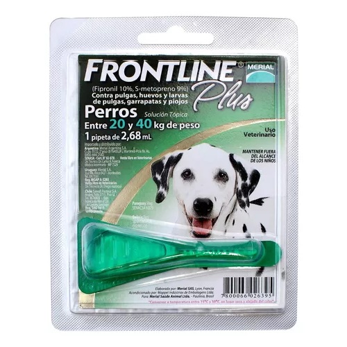 Frontline Plus Perros 20 a 40 kg (10/9) % Pipeta 2,68 mL Boehringer Ingelheim