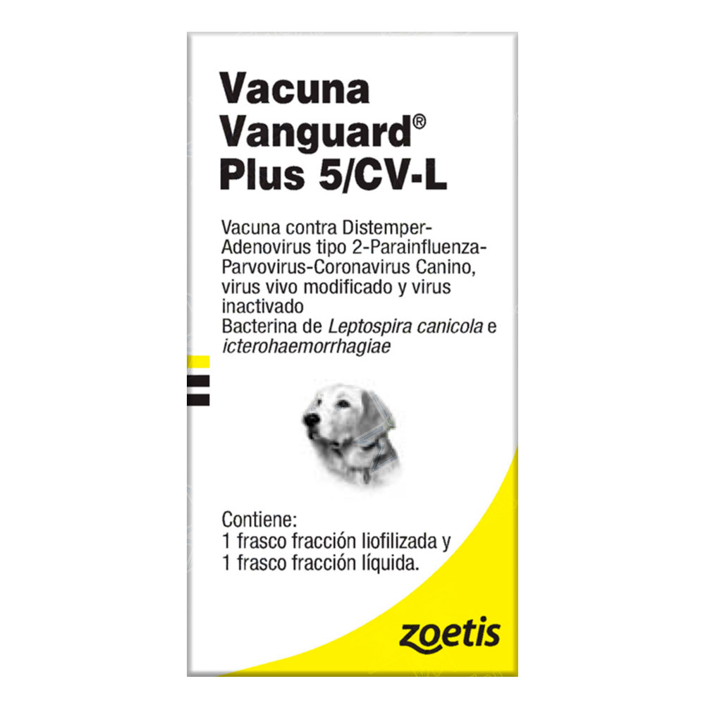 Vanguard Plus 5/CV-L (Perro) (Ref.) Suspensión Inyectable 1 Dosis Vacuna Óctuple Canina Zoetis