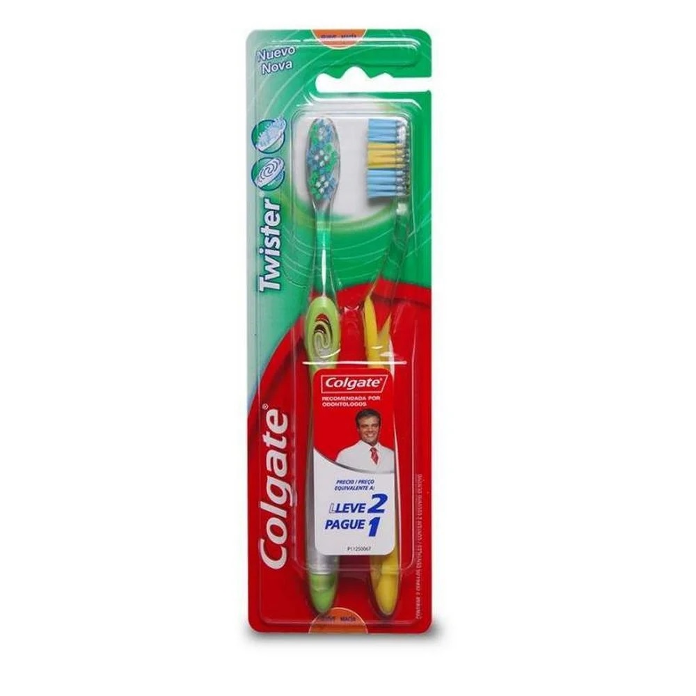 Colgate Twister Fresh Suave 2x1 Cepillos de Dientes 