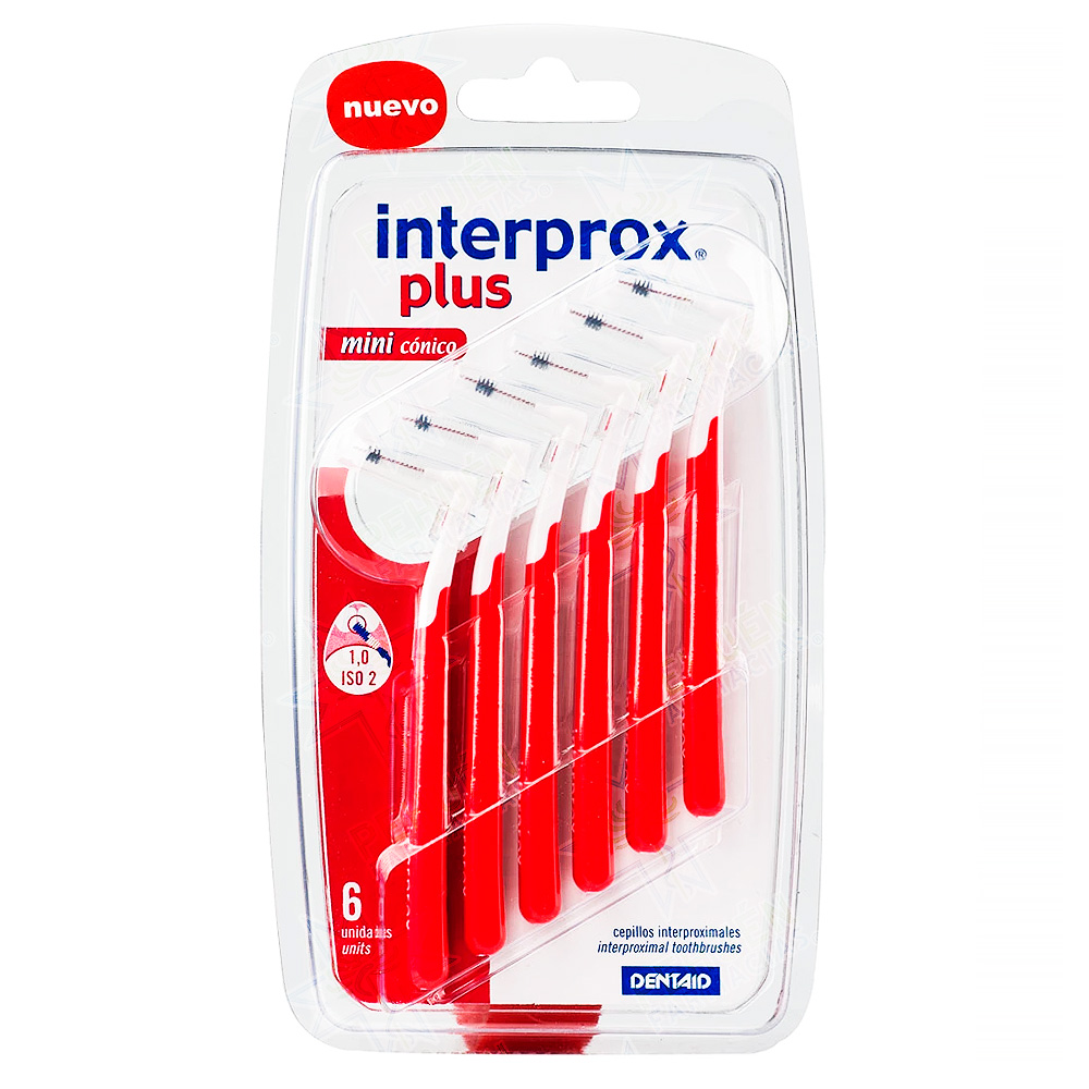 Interprox Plus 1,0 mm Mini Cónico 6 Cepillos Interproximales Dentaid