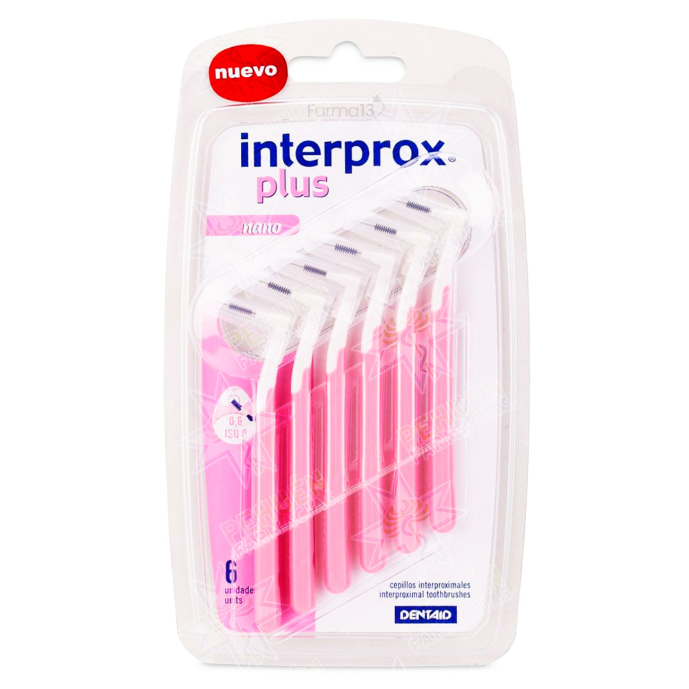 Interprox Plus 0,6 mm Nano 6 Cepillos Interproximales Dentaid