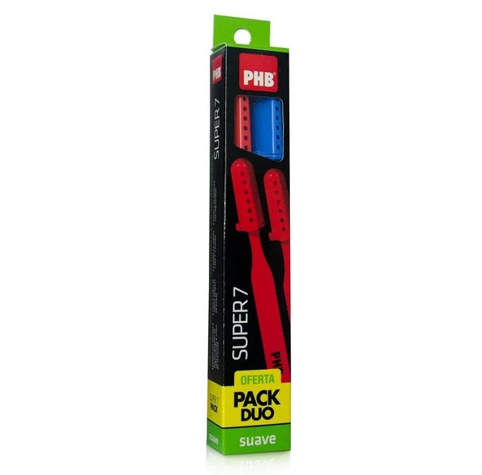 PHB Super 7 Suave Pack Duo 2 Cepillos de Dientes Dentaid