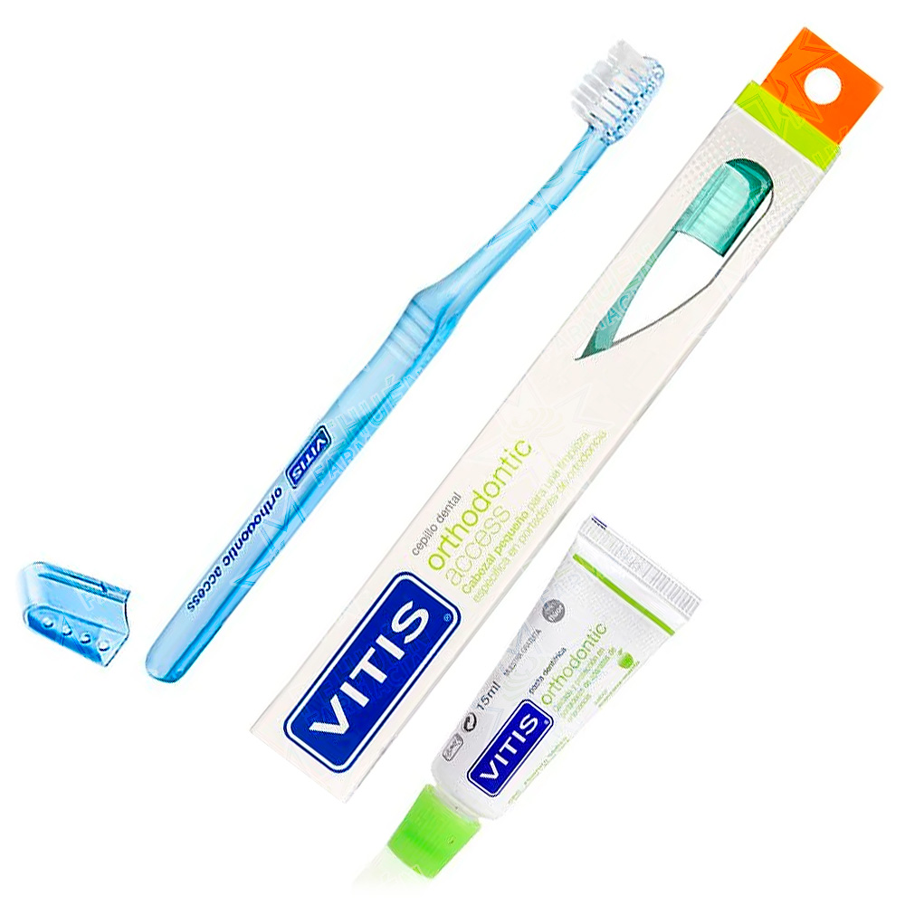 Vitis Cepillo Dental Orthodontic Access + Pasta 15 mL Dentaid