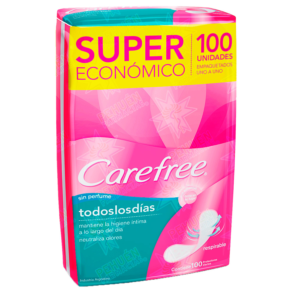 Carefree 100 Protectores Diarios Johnson & Johnson