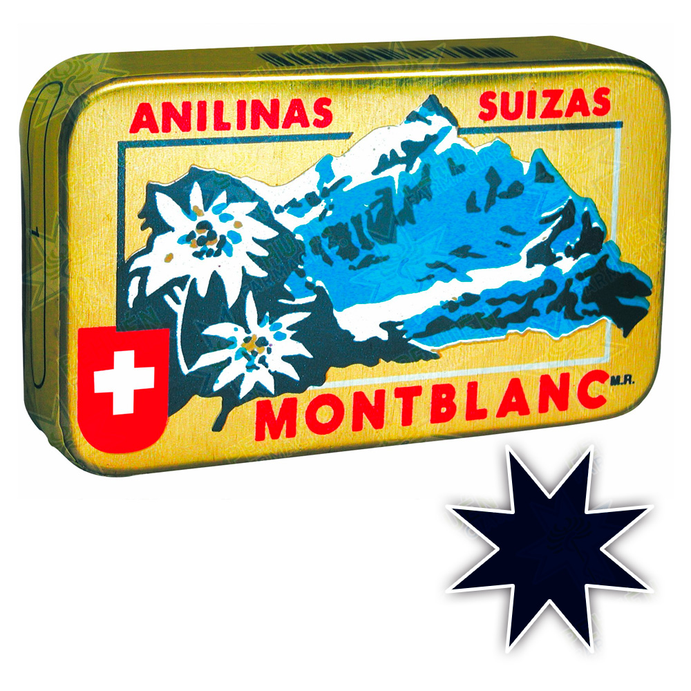 Montblanc 2 Azul Marino Oscuro Anilinas Suizas 