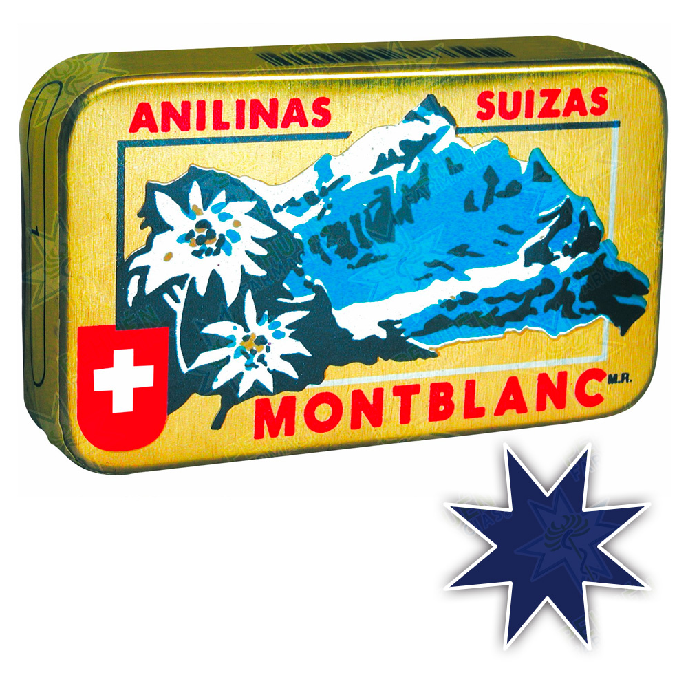 Montblanc 4 Azul Francia Anilinas Suizas 