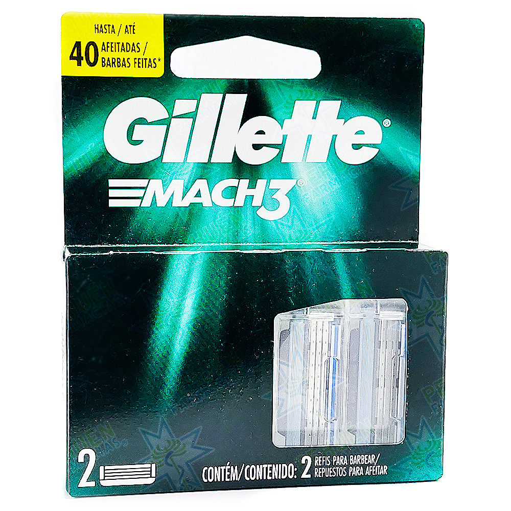 Gillette Mach3 Repuestos 2 Cartuchos P&G