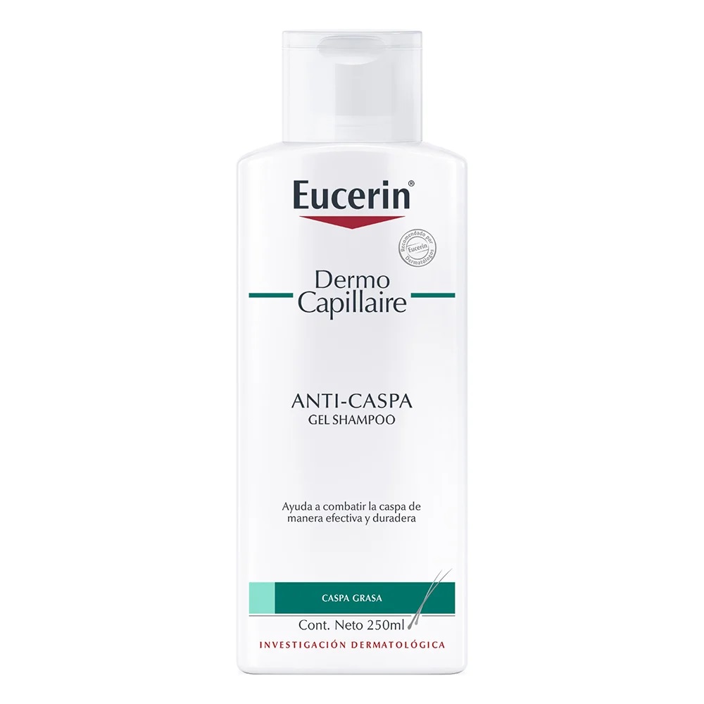 Eucerin DermoCapillaire Gel 250 mL Shampoo Anticaspa Grasa Calmante y Antifúngico Beiersdorf