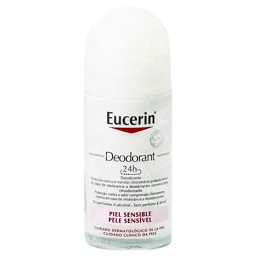 Deodorant 24h Desodorante Roll-On Piel Sensible Unisex 50 mL Eucerin