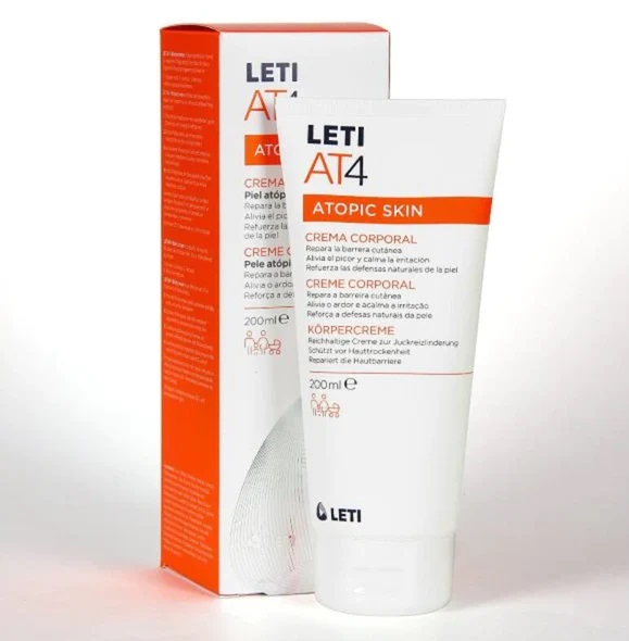 Leti AT4 Crema Corporal Emoliente Protectora 200 mL Bagó