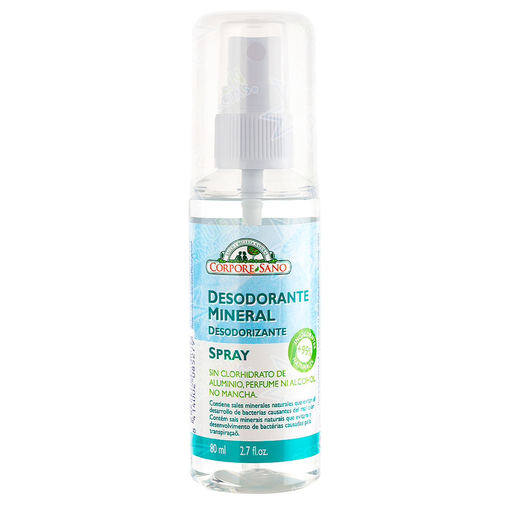 Corpore Sano Desodorante Mineral Spray Alumbre y Aloe Bio Ecocert 80 mL