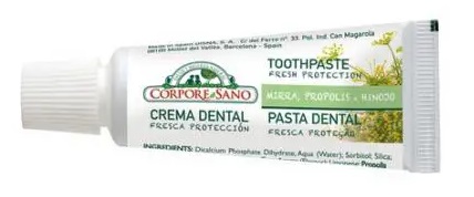 Corpore Sano Fresca Protección Pasta Dental Pequeña Sin Flúor 15 mL