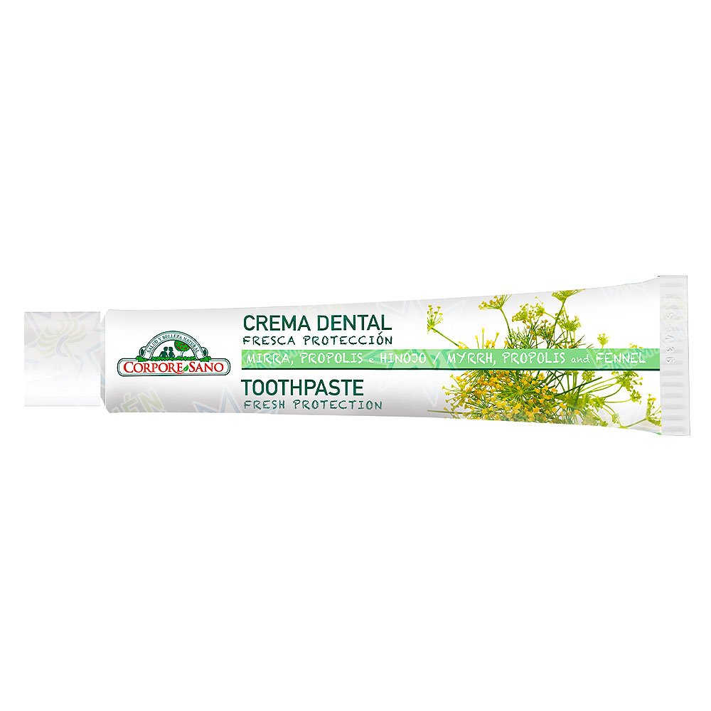 Corpore Sano Mirra Propolis Hinojo Pasta Dental Fresca Protección Sin Flúor 75 mL