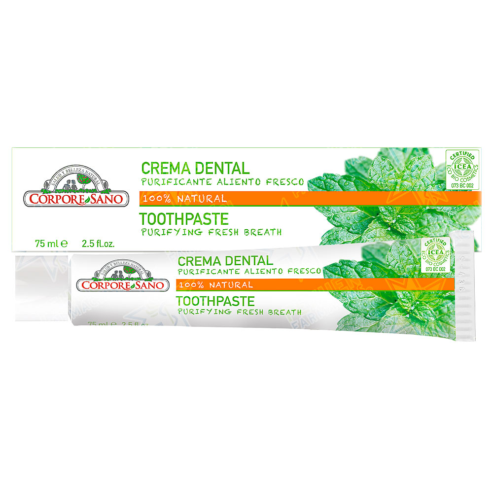Corpore Sano Purificante Aliento Fresco Pasta Dental 100% Natural 75 mL 