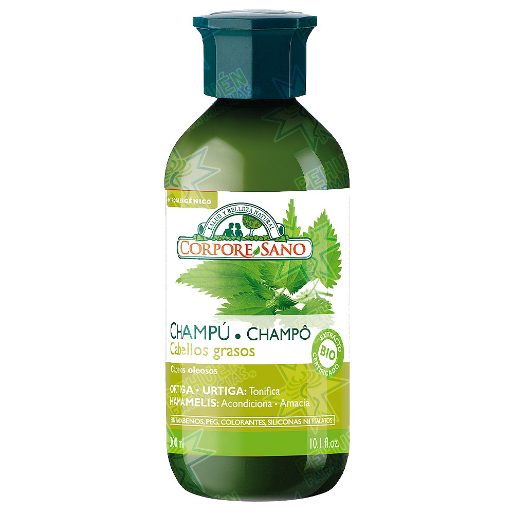 Corpore Sano BIO Cabellos Grasos Shampoo Ortiga Hamamelis 300 mL 