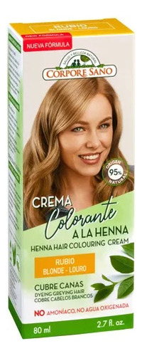 Corpore Sano Tintura Rubio en Crema Henna 80 mL