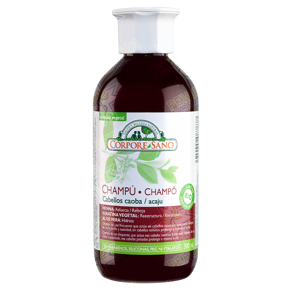 Corpore Sano Henna-Keratina Cabellos Caoba Shampoo 300 mL 