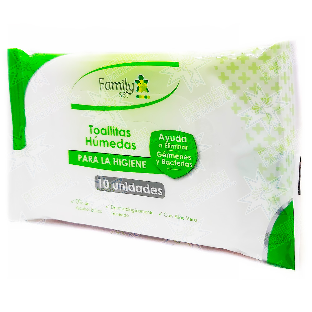 Family Set 10 Toallitas Higienizantes 