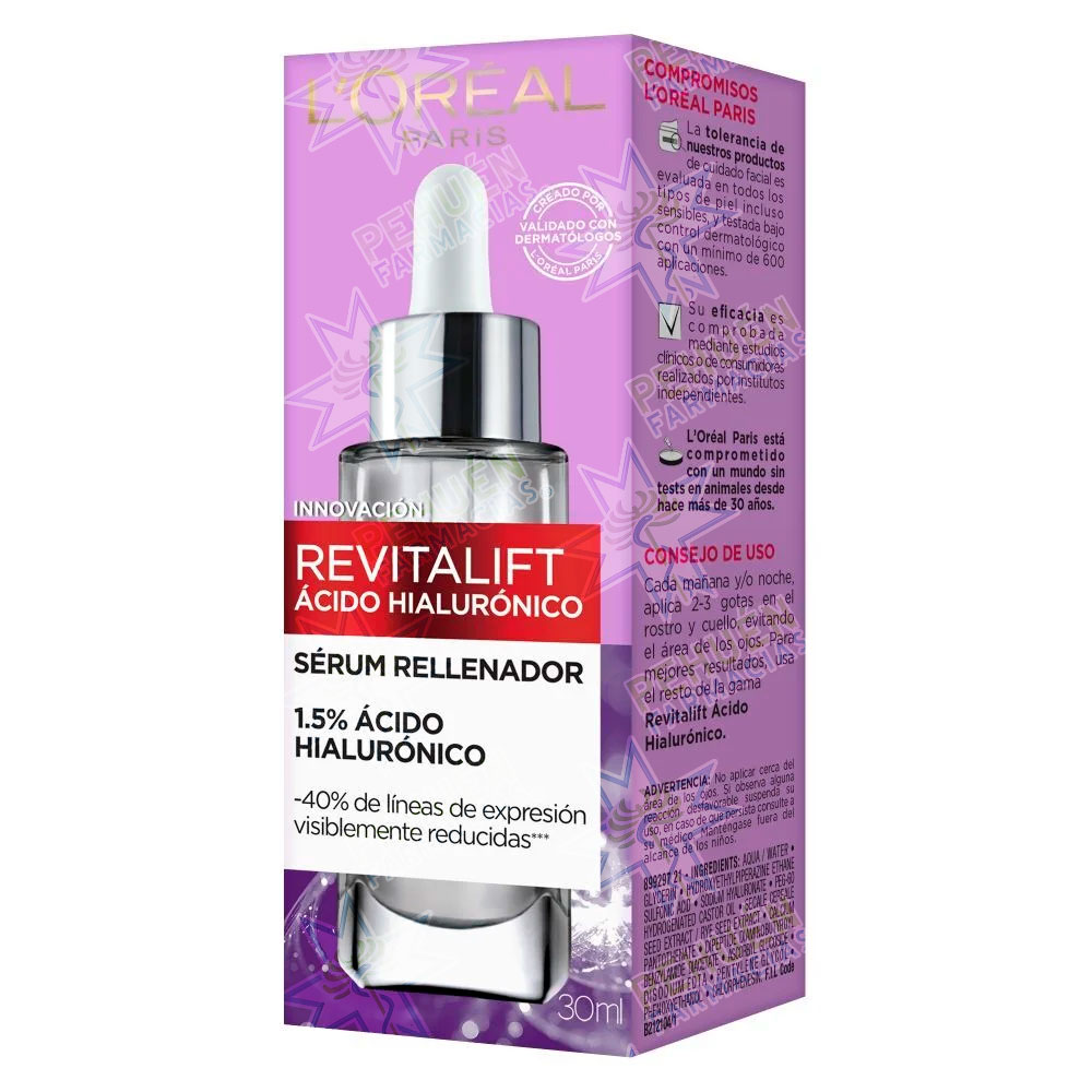 Revitalift Ácido Hialurónico Serum Rellenador 30 mL L'oreal