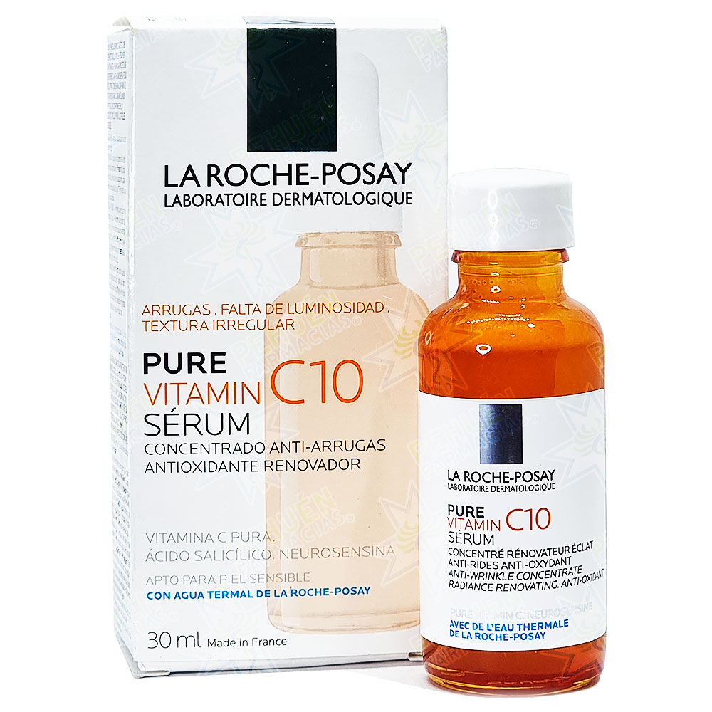 Pure Vitamin C10 Serum Antiarrugas Antioxidante y Renovador 30 mL La Roche Posay
