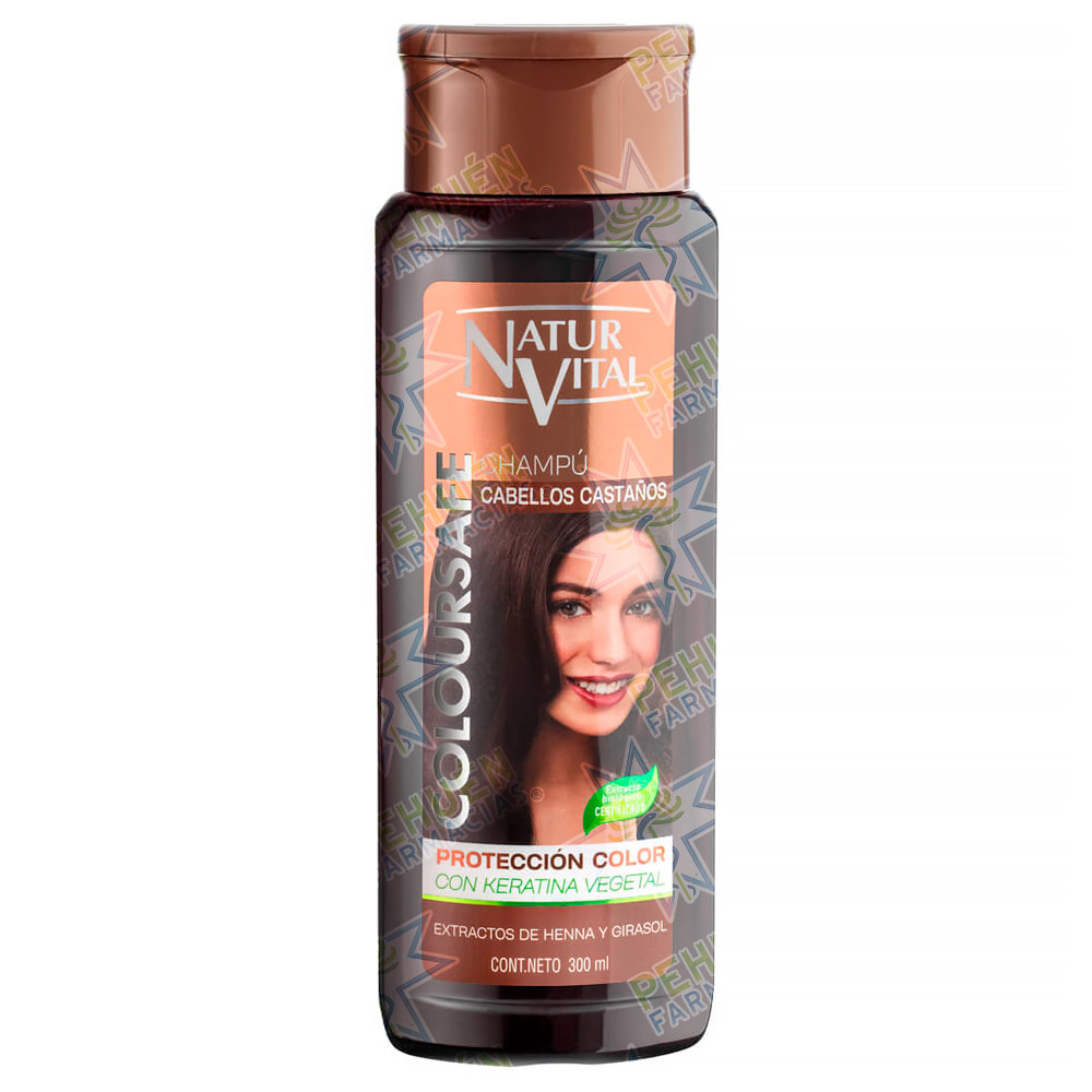 Naturvital Coloursafe Castaños Shampoo Henna 300 mL