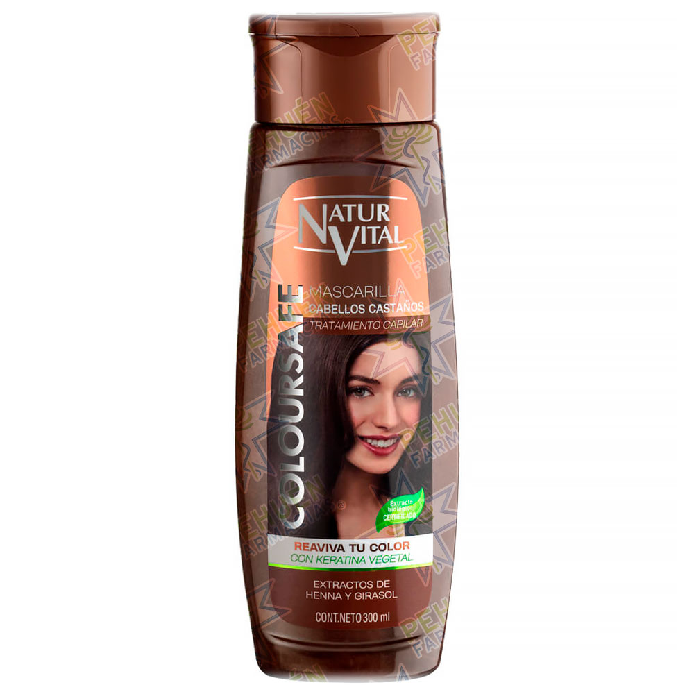 Naturvital Coloursafe Castaños Máscara Capilar Henna 300 mL