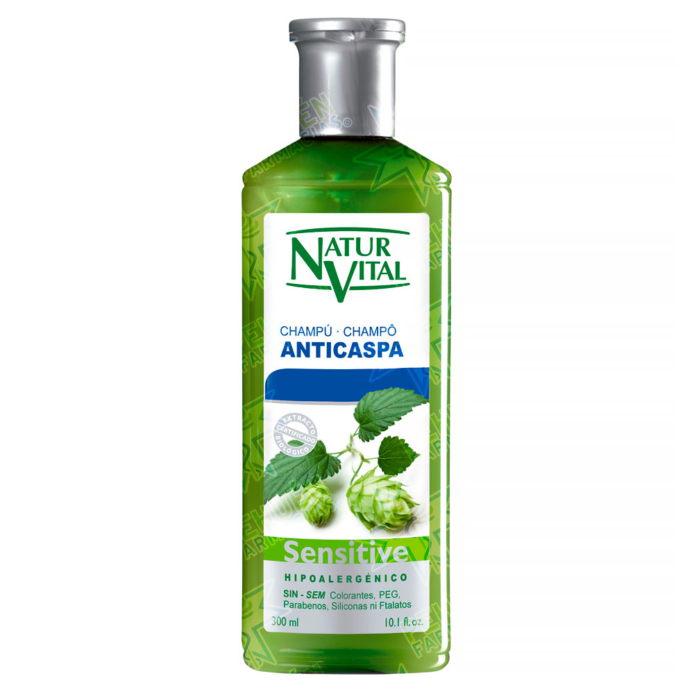 Naturvital Sensitive Anticaspa Lúpulo Shampoo 300 mL 