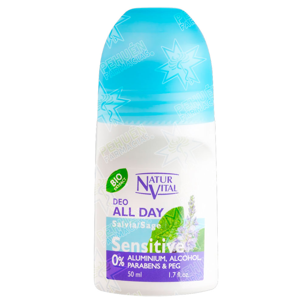 Naturvital Sensitive Salvia Desodorante Unisex Roll-On 50 mL