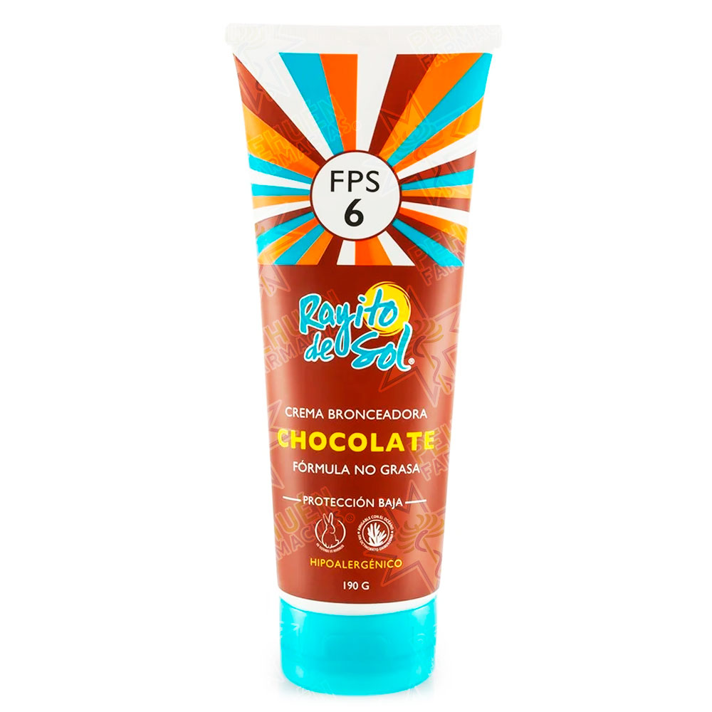 Rayito de Sol FPS 6 Chocolate Bronceador 190 g Petrizzio