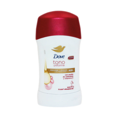 Dove Tono Uniforme Antitranspirante Barra 48h Mujer 50 g