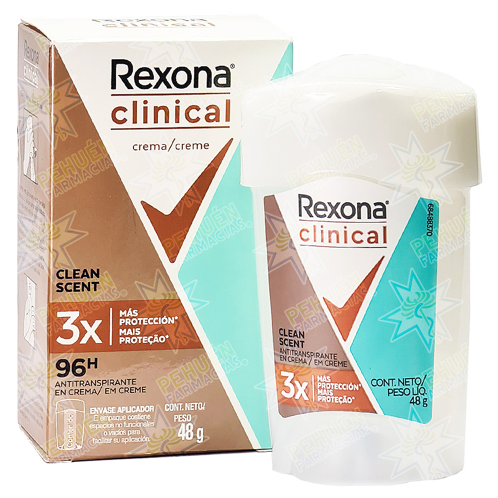 Rexona Clinical Women Clean Scent Antitranspirante Crema Mujer 48 g Unilever
