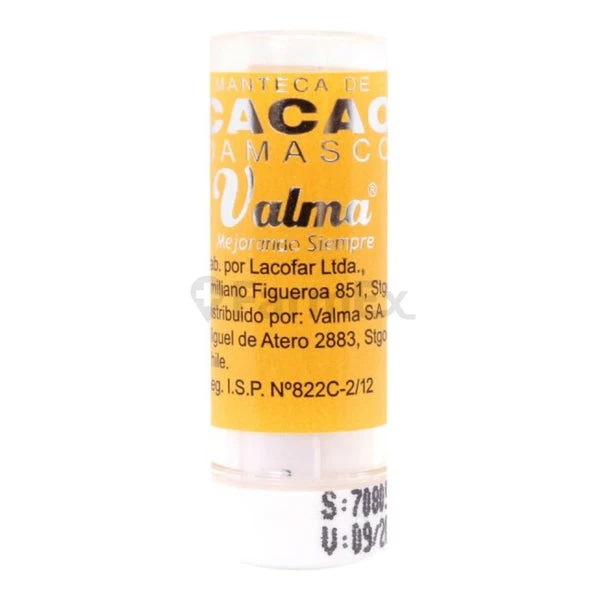 Manteca de Cacao Damasco Barra Labial Valma