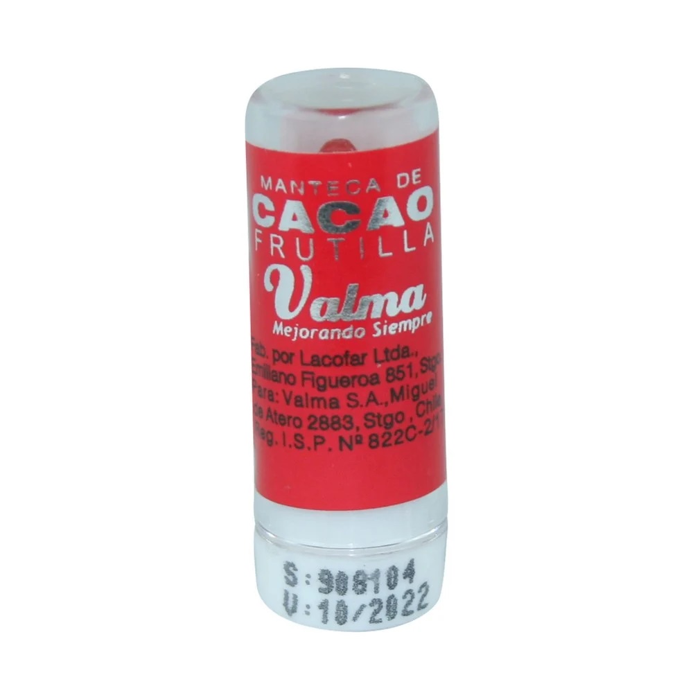 Manteca de Cacao Frutilla Barra Labial Valma