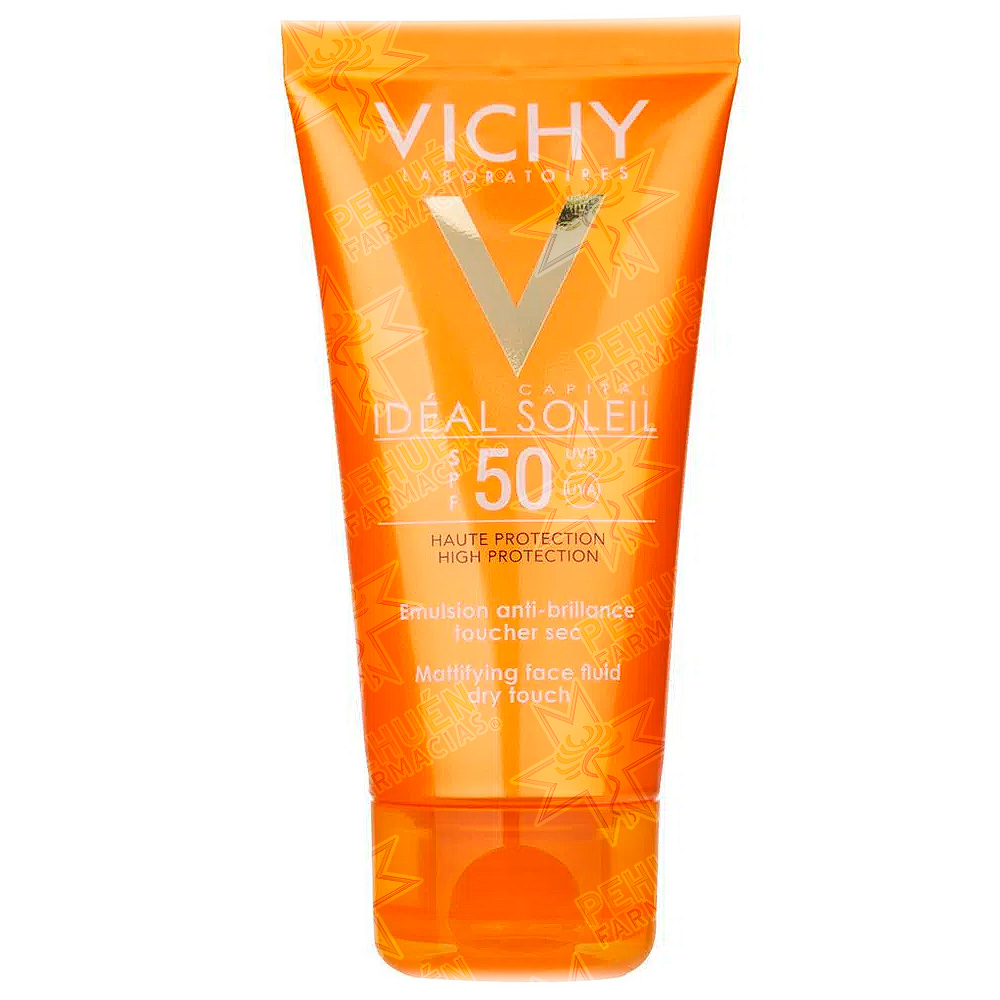 Capital Soleil Crema Facial Acabado Seco FPS 50 Bloqueador Facial 50 mL Vichy