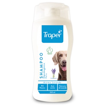 Traper Shampoo Perros Hipoalergénico Aroma Lavanda 260 mL Anasac