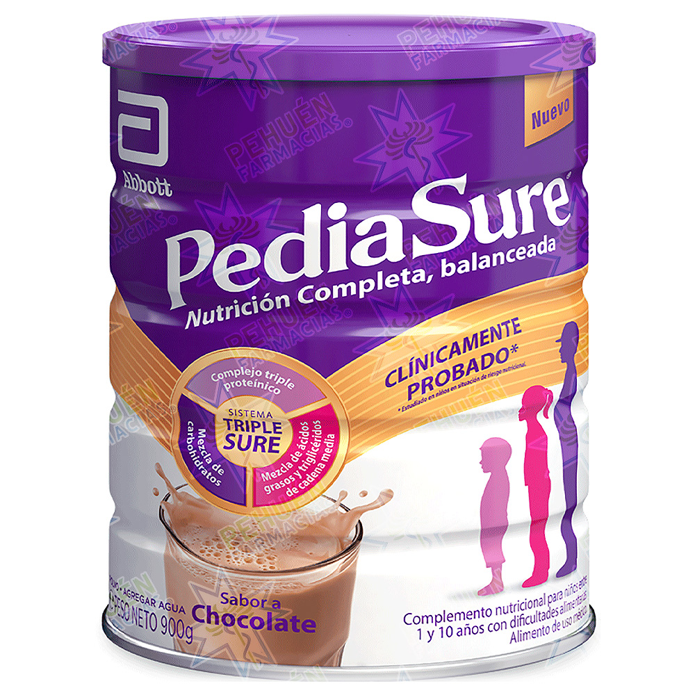 PediaSure Chocolate 900 g Fórmula Crecimiento Apetito Selectivo Niños 1 a 10 Años Abbott