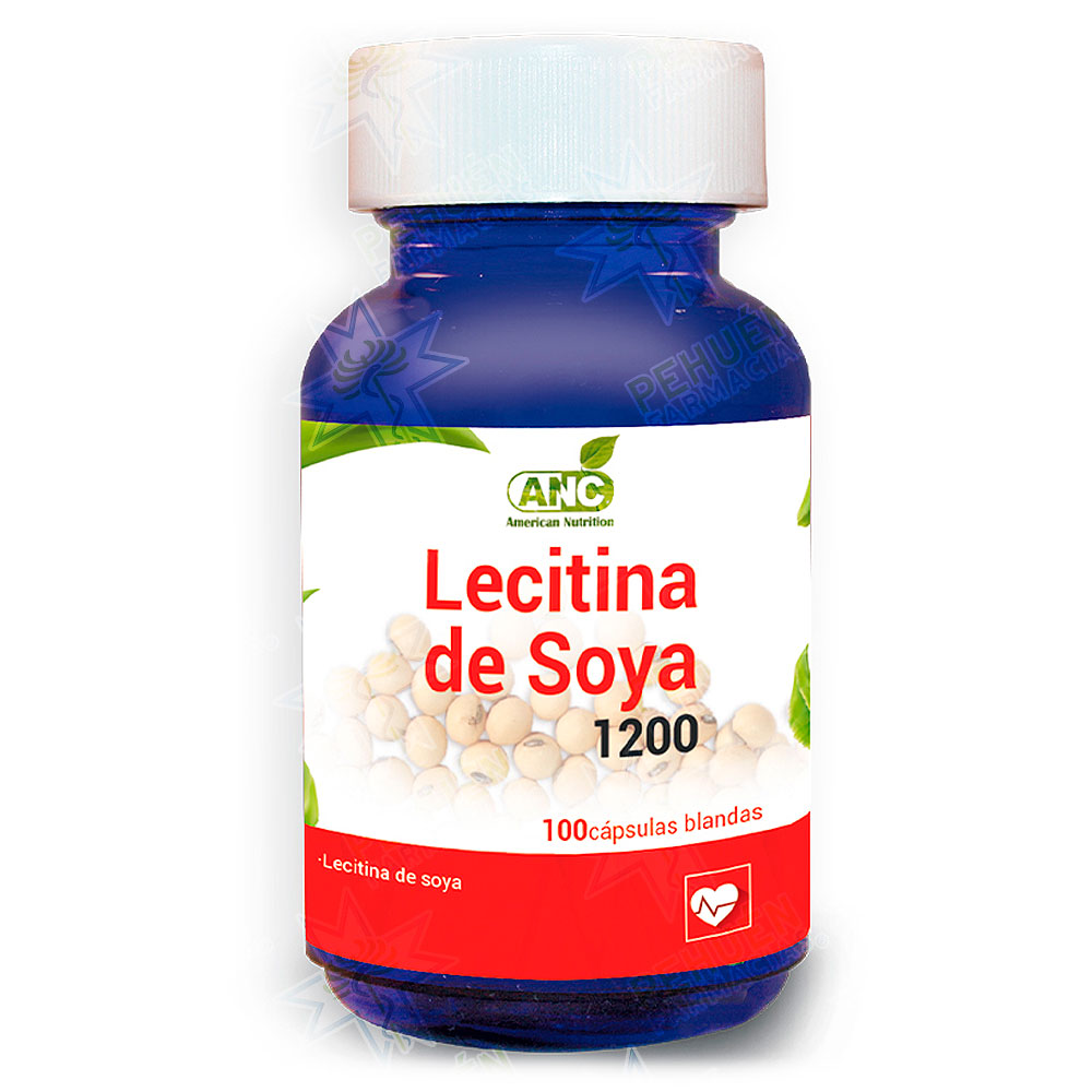 Lecitina de Soya 1200 100 Cápsulas Blandas Anc Ravepharma