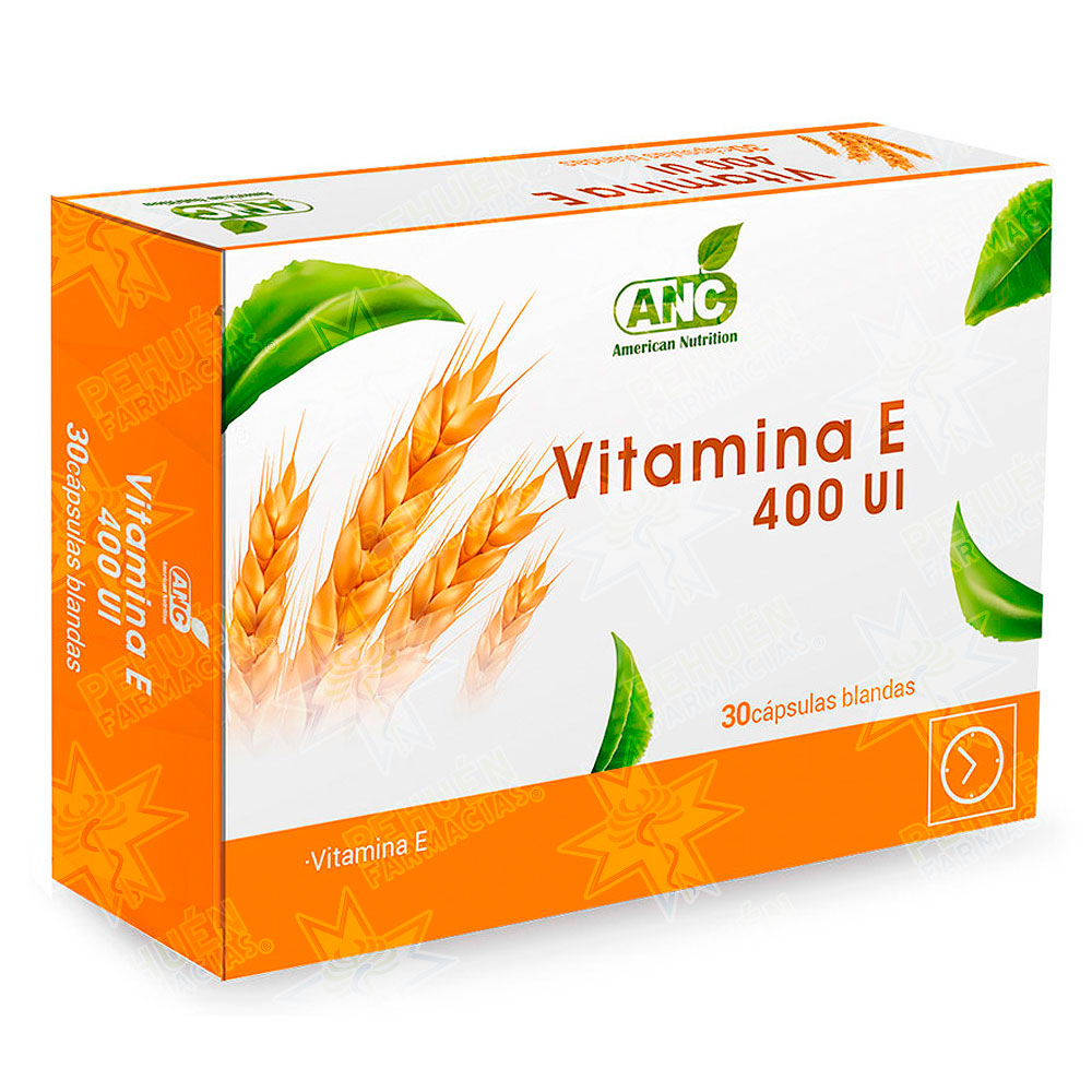Vitamina E 400 UI 30 Cápsulas Blandas Anc Ravepharma