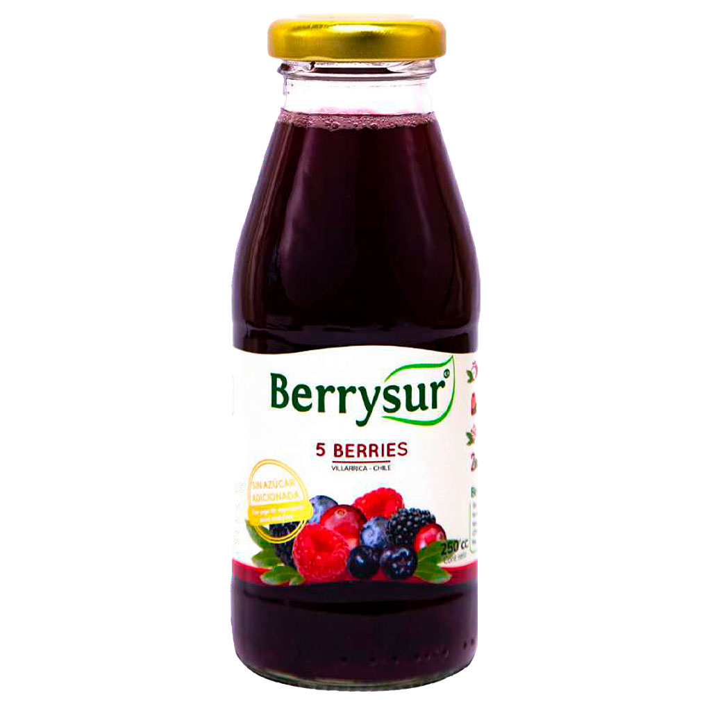 Jugo 5 Berries Sin Azúcar 250 mL Berrysur