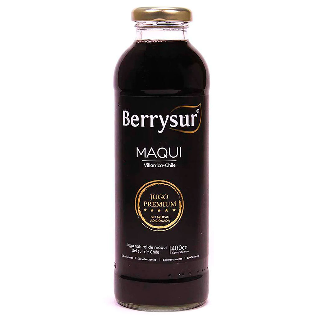 Jugo Premium Maqui Sin Azúcar 480 mL Berrysur