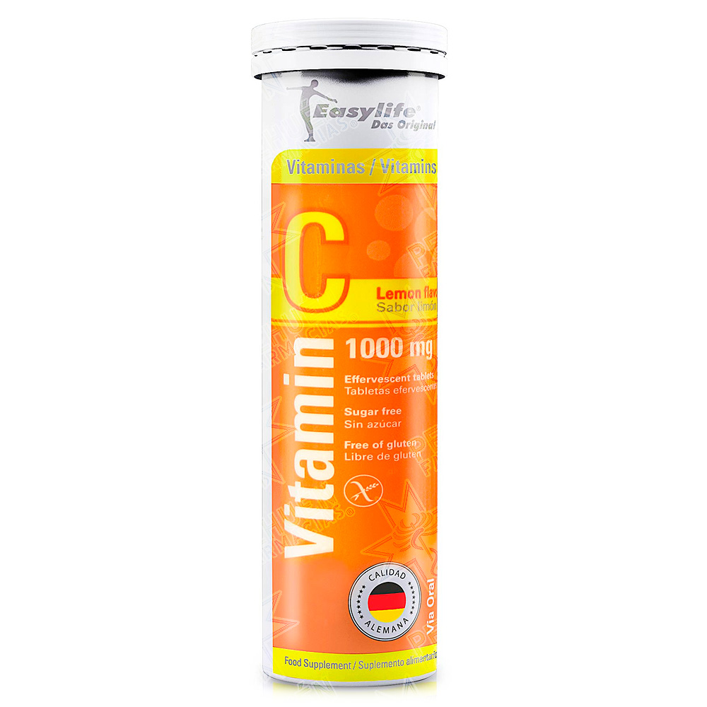 Vitamina C 1000 mg Limón 20 Comprimidos Efervescentes Easylife